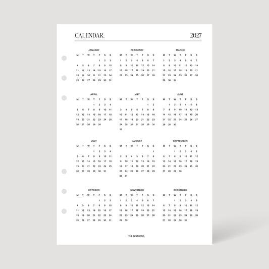 2027 PLANNER INSERTS | JAN - JUN
