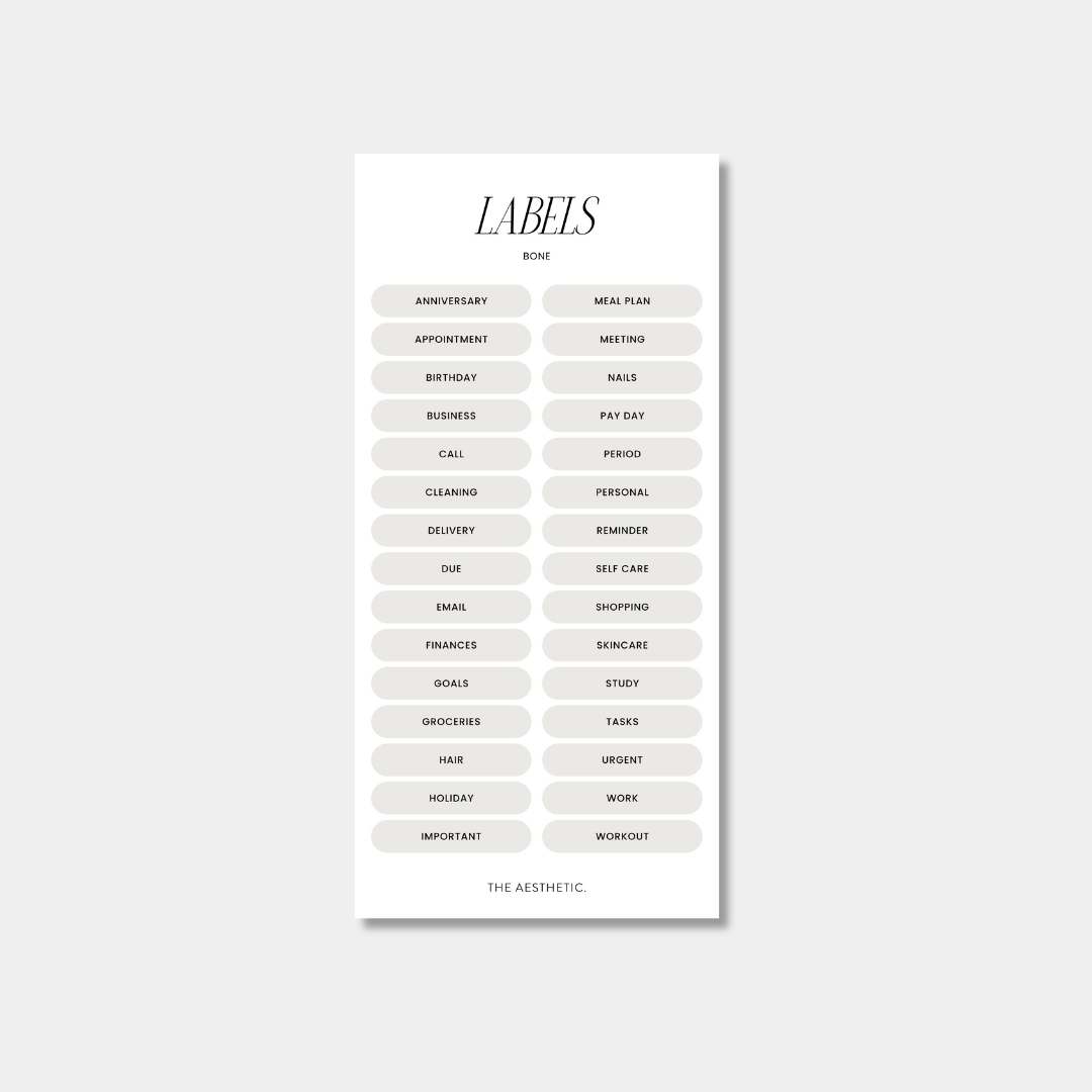 Digital Label Stickers | Palette 01