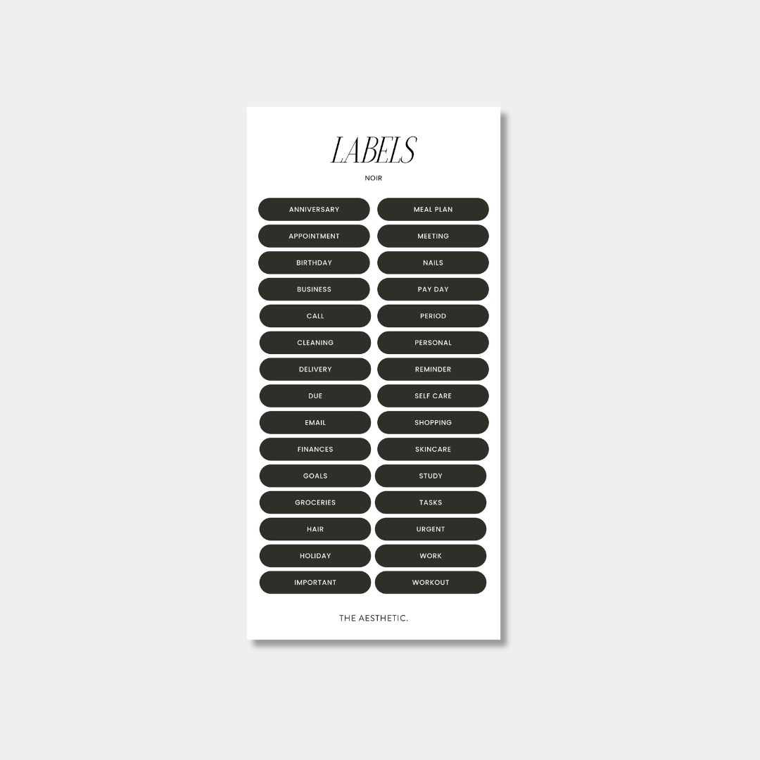 Digital Label Stickers | Palette 01