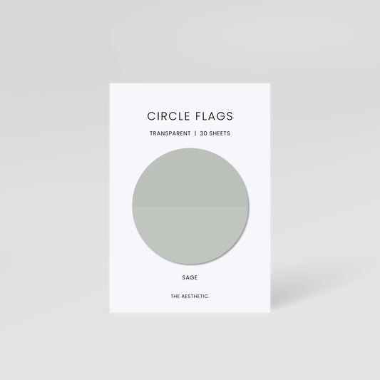 CIRCLE TRANSPARENT PAGE FLAGS | 5CM