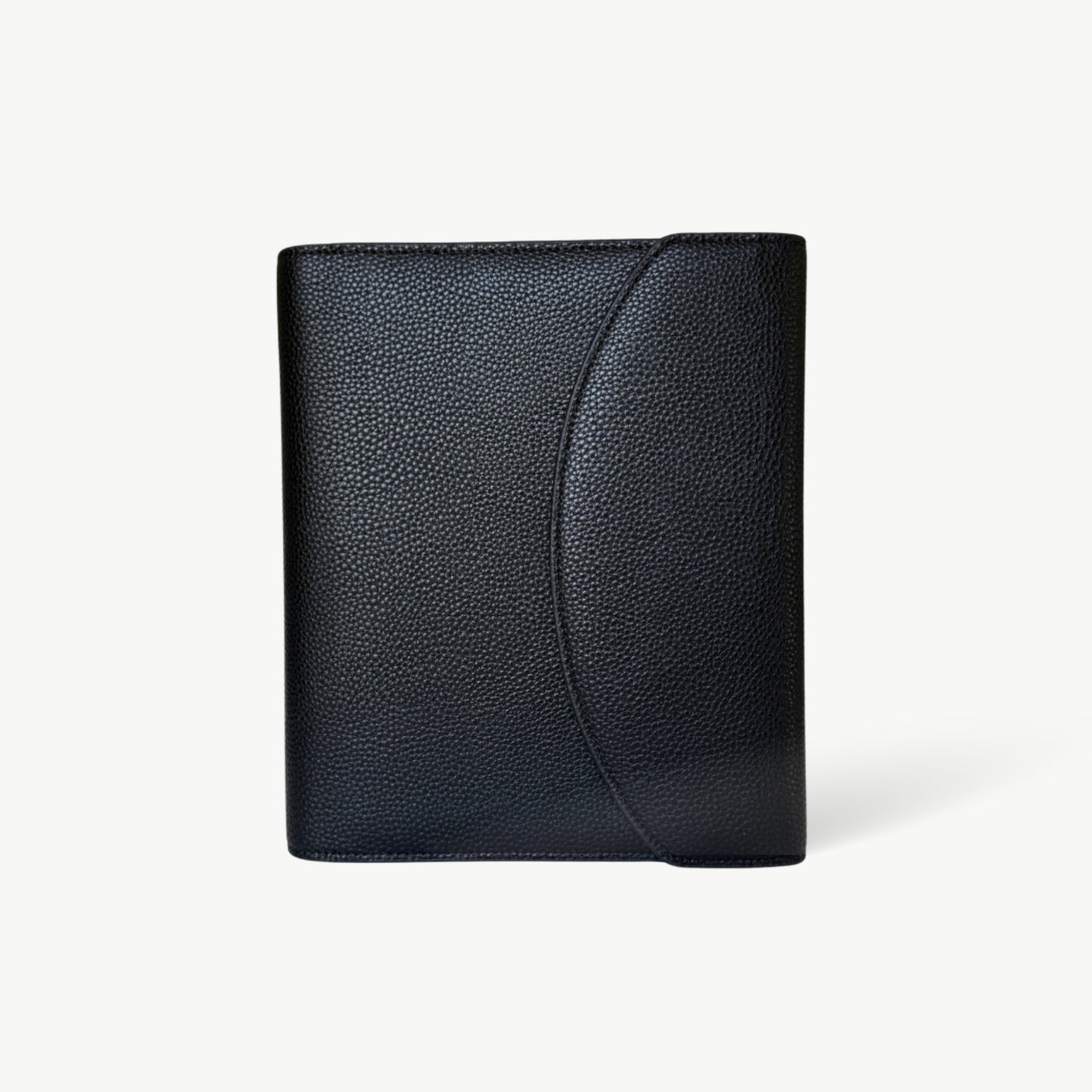 BLACK LEATHER PLANNER COVER