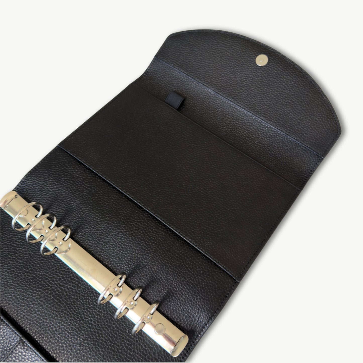 BLACK LEATHER PLANNER COVER