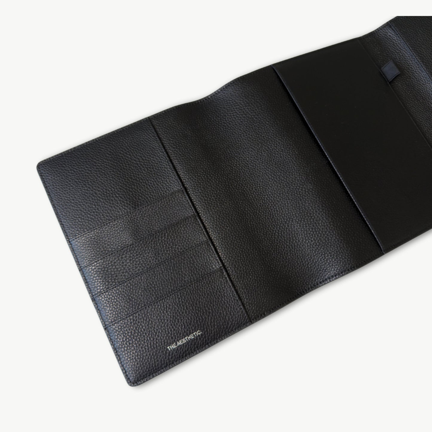 BLACK LEATHER PLANNER COVER