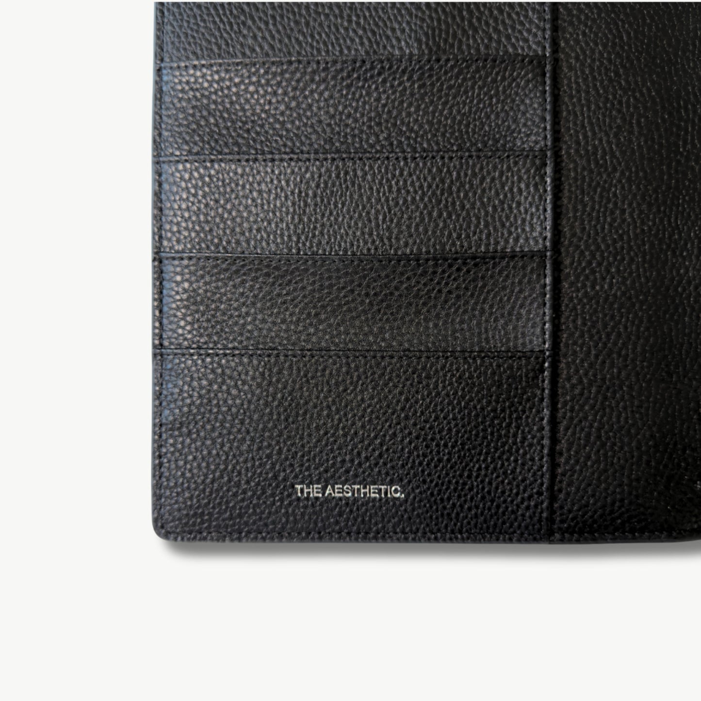 BLACK LEATHER PLANNER COVER