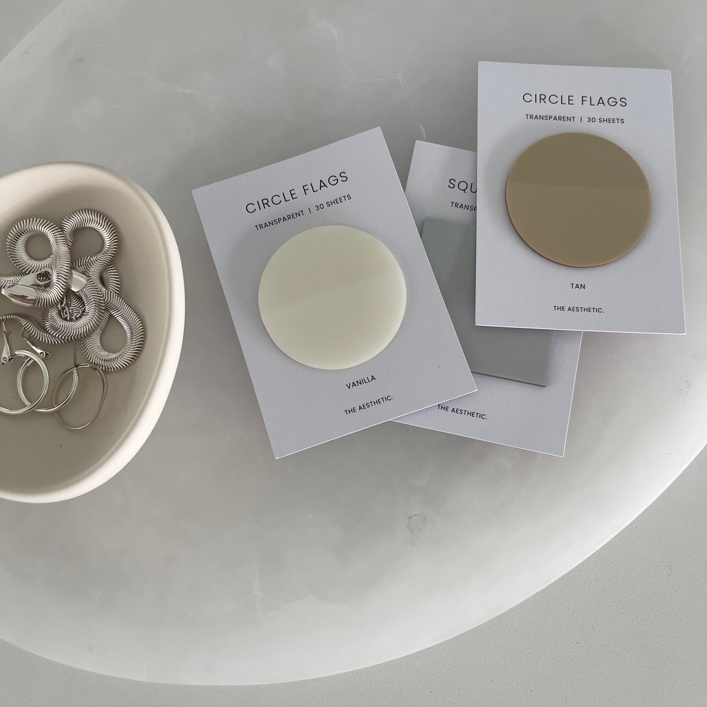 Circle Transparent Page Flags | 5cm