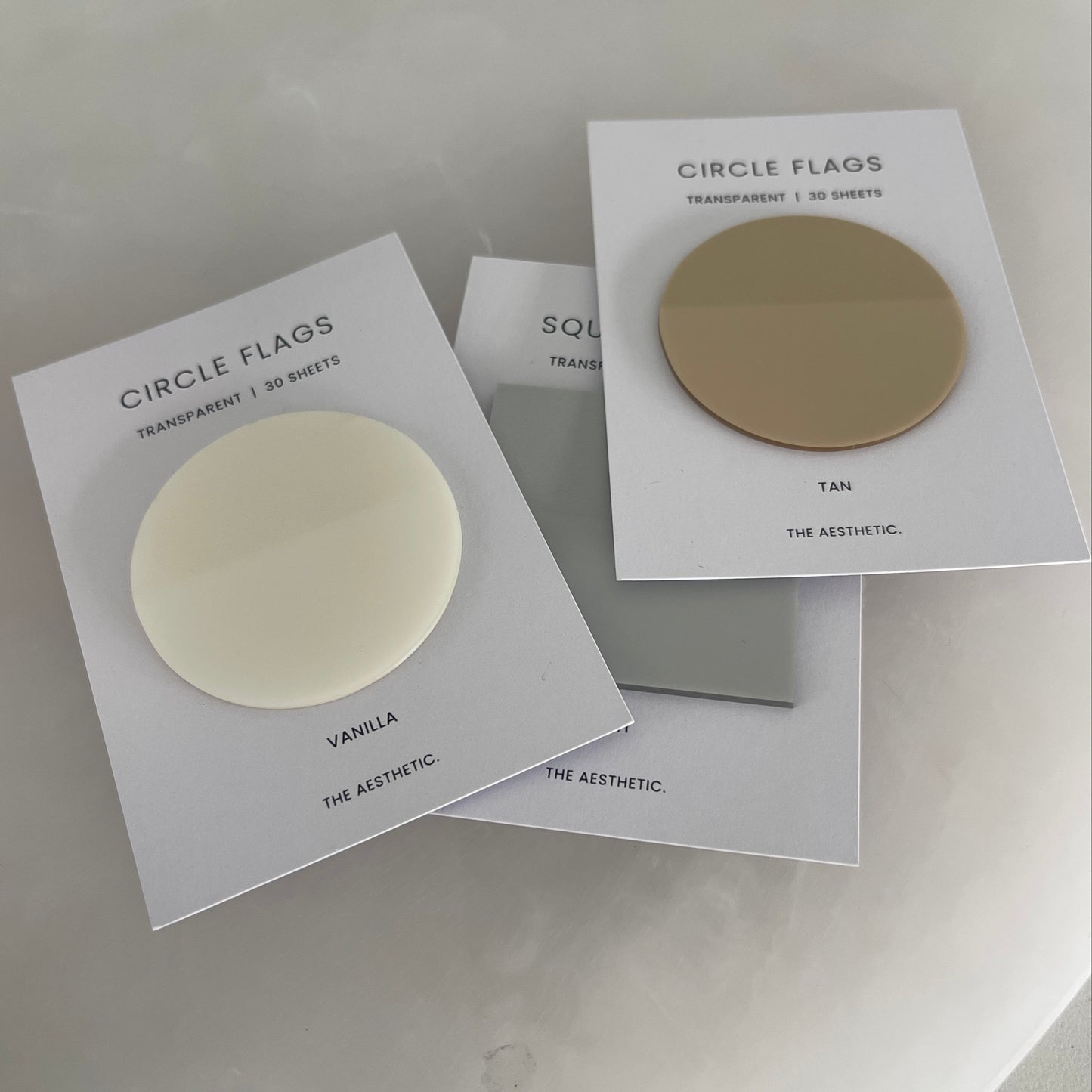 Square Transparent Page Flags | 5cm