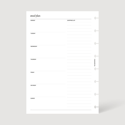 MEAL PLAN INSERTS | PRINTABLE