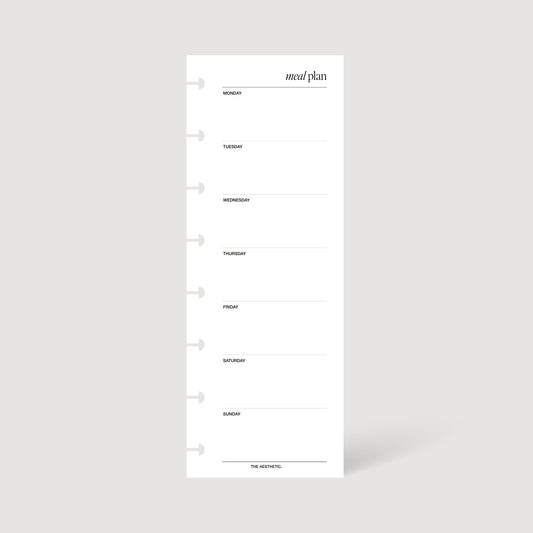 MEAL PLAN SKINNY INSERTS | PRINTABLE