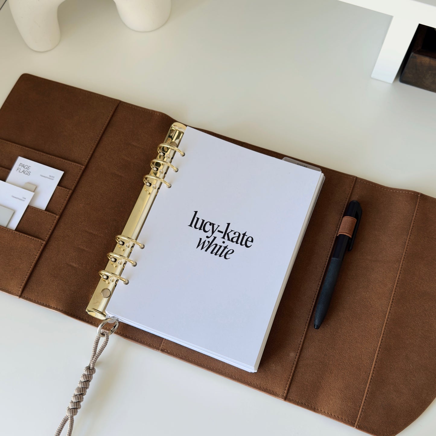 TAN SUEDE PLANNER COVER