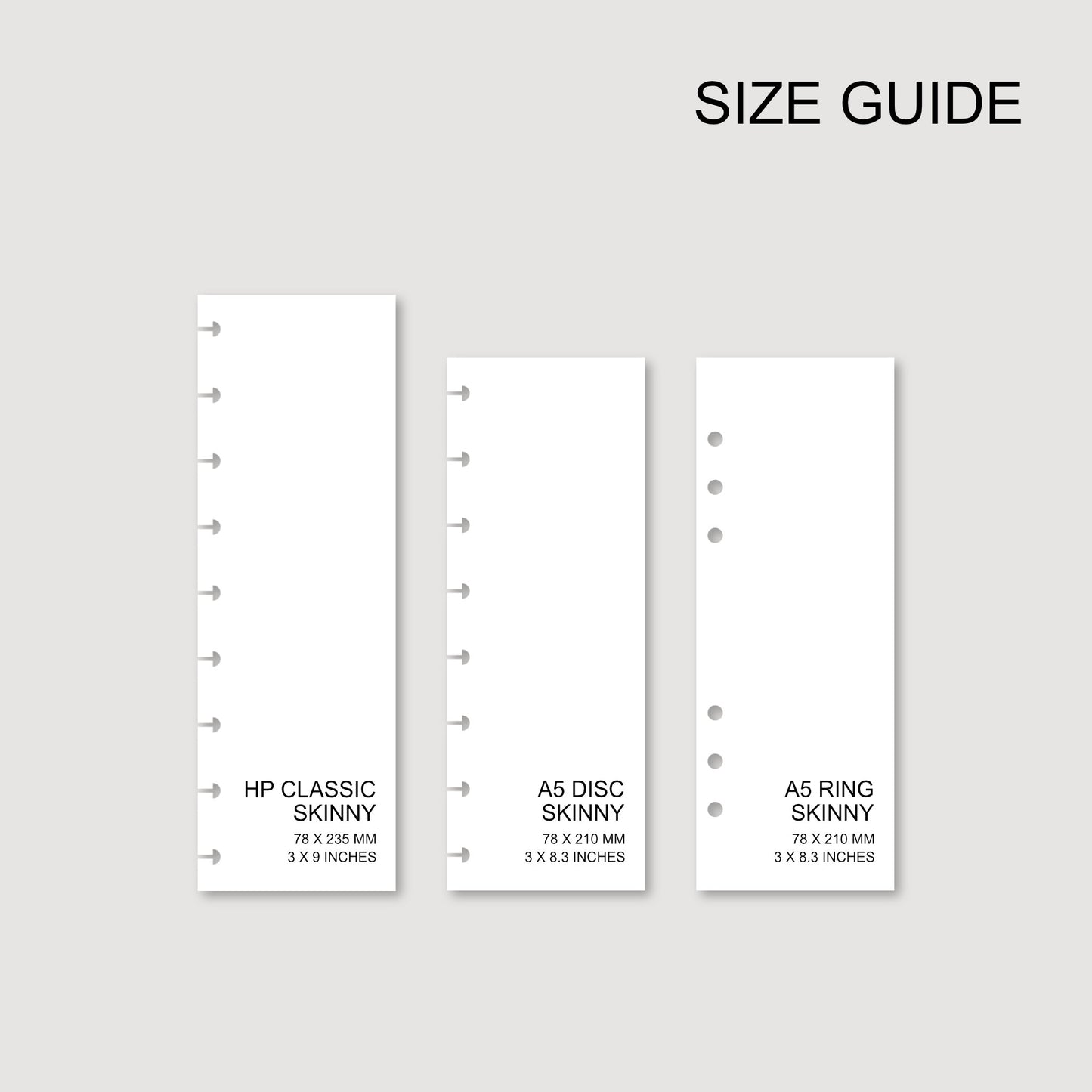 TASK LIST SKINNY INSERTS