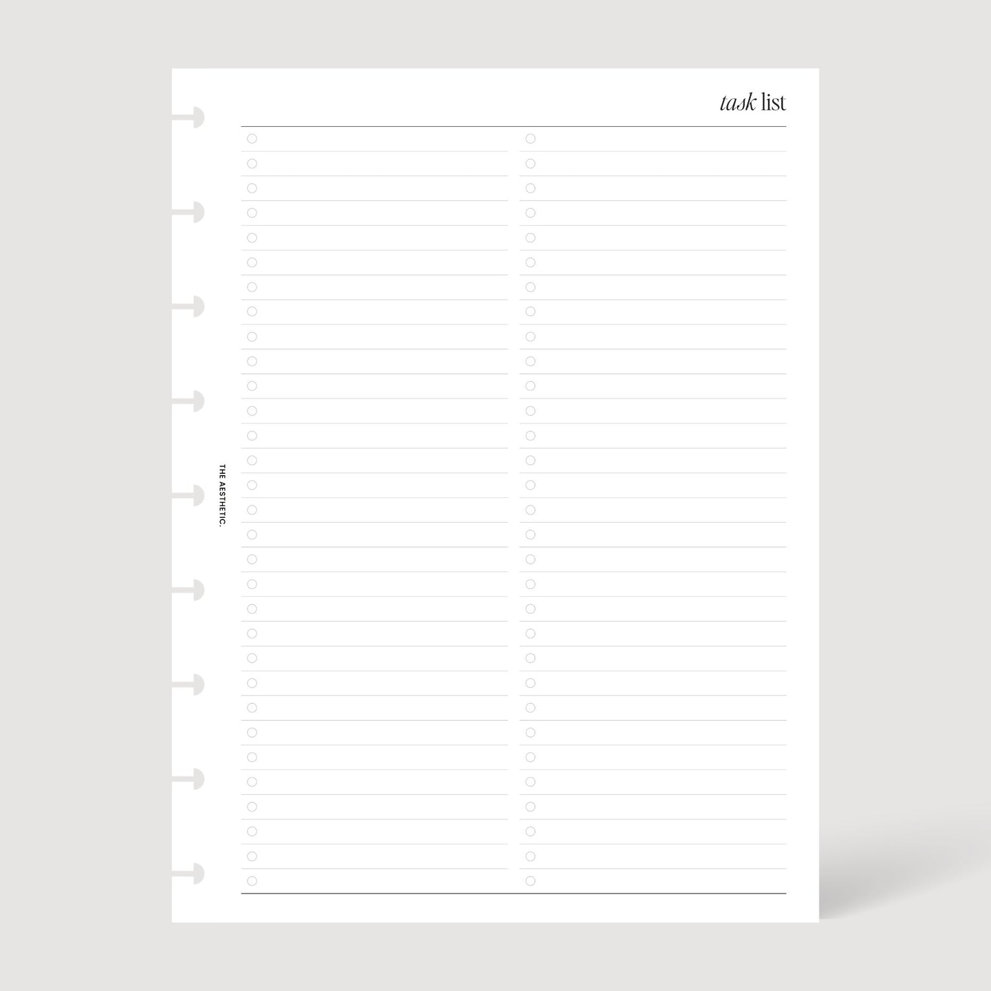 Task List Inserts