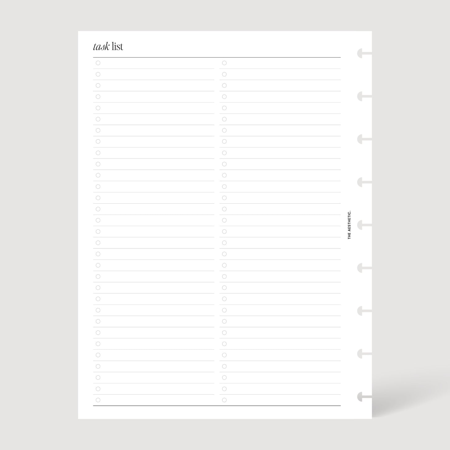 Task List Inserts