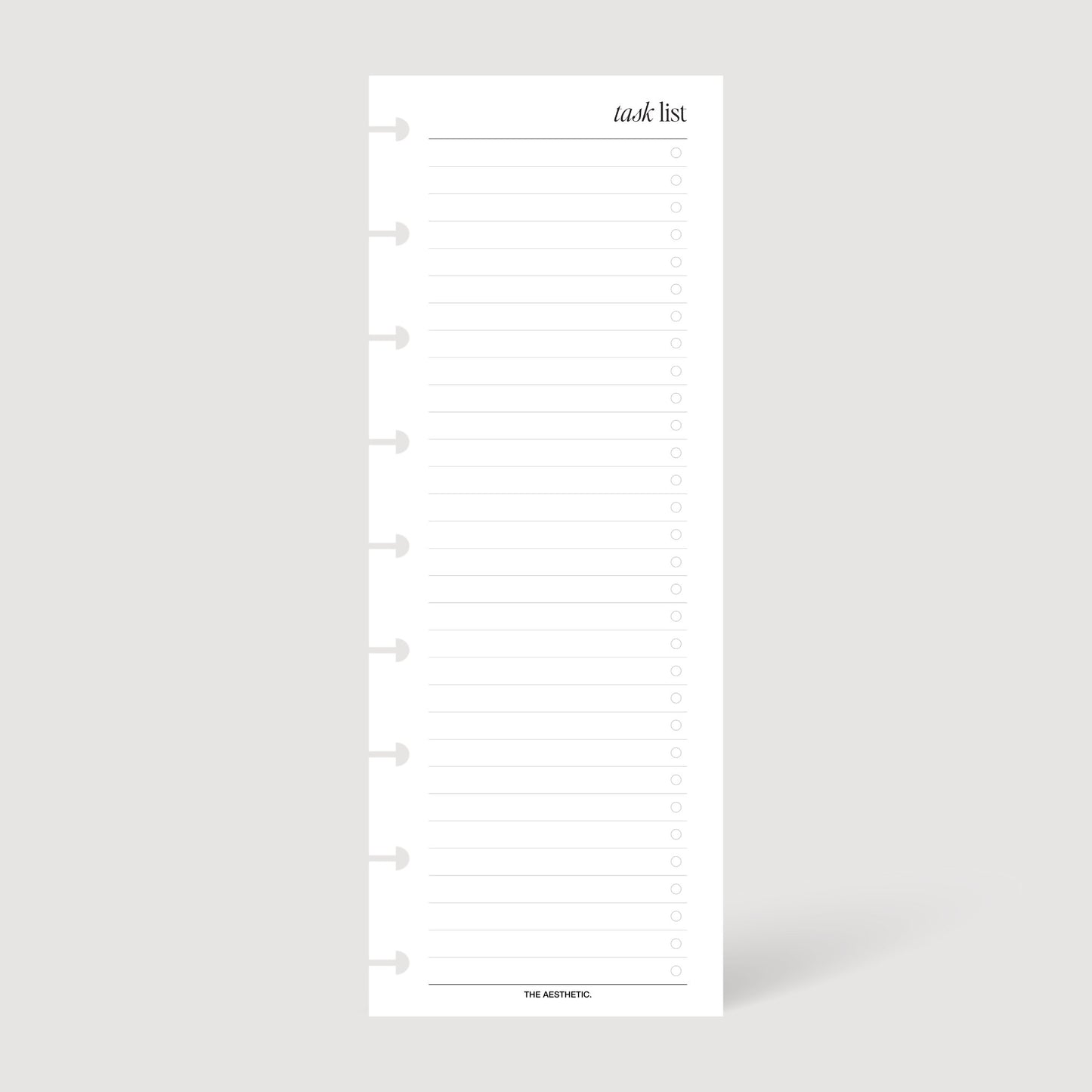 TASK LIST SKINNY INSERTS
