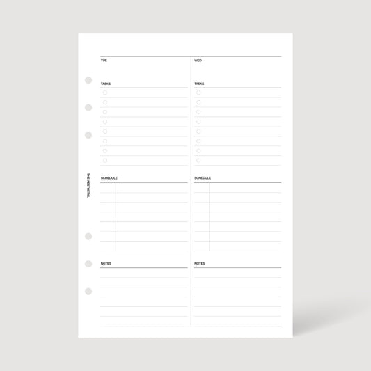 UNDATED WEEKLY PLANNER INSERTS | WEEK ON FOUR PAGES
