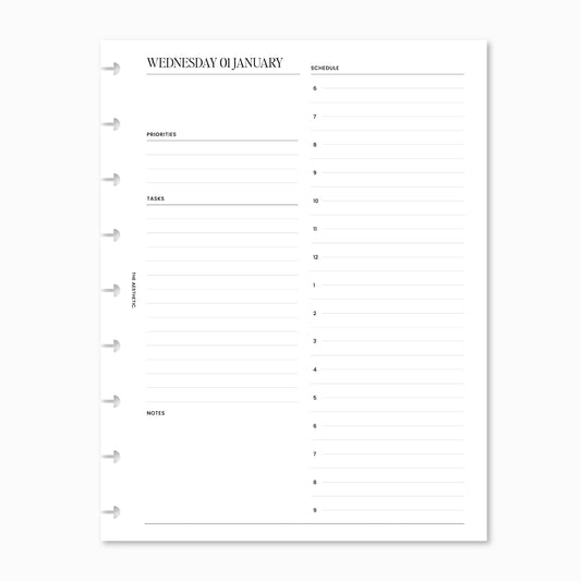 2025 Dated Daily Planner Inserts | DO1P