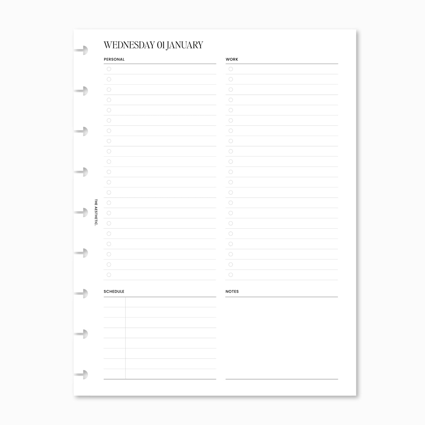 2025 Dated Daily Planner Inserts | Personal & Work Edition | DO1P