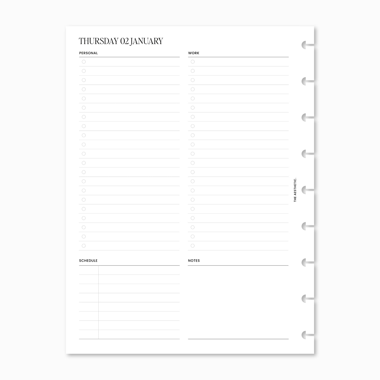 2025 Dated Daily Planner Inserts | Personal & Work Edition | DO1P