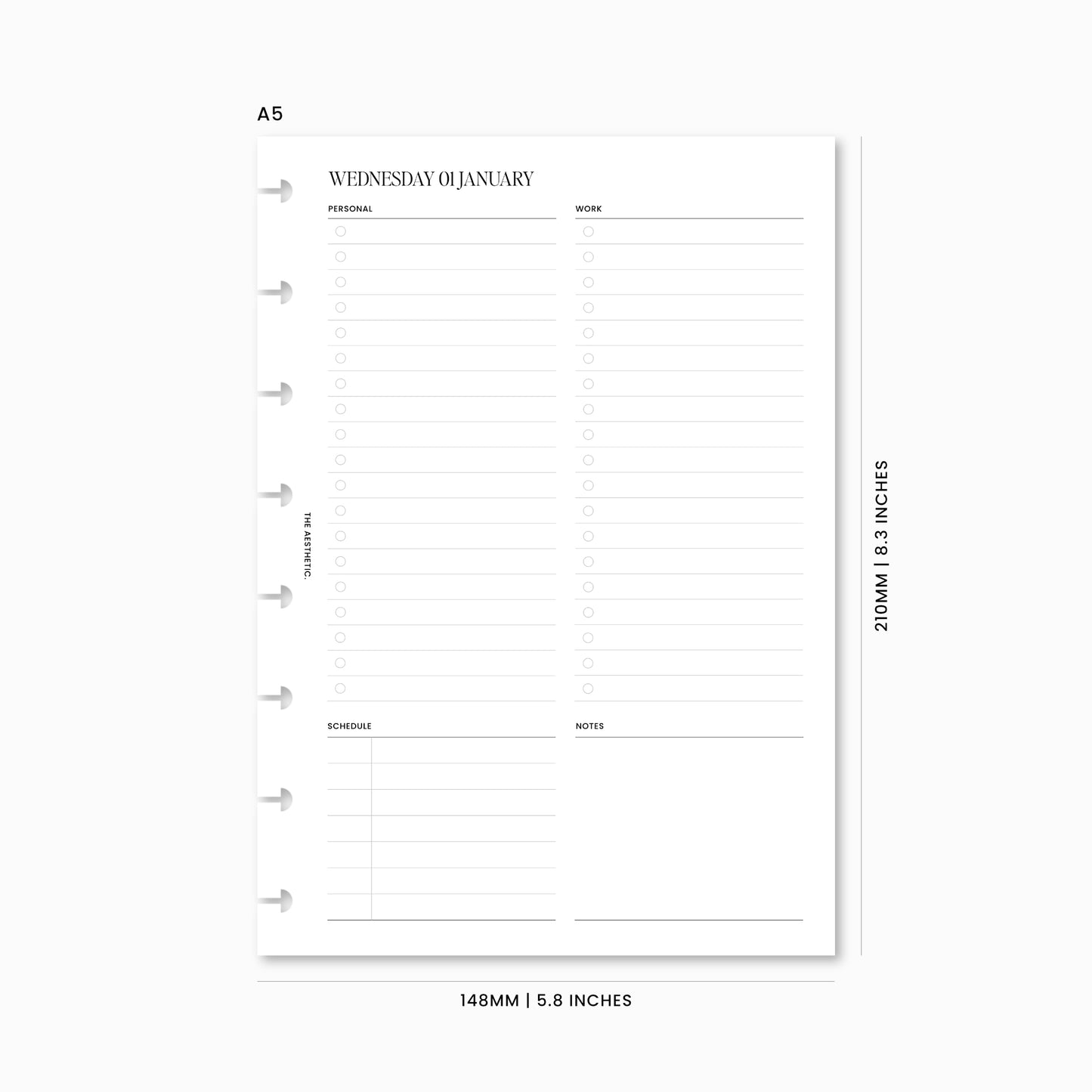 2025 Dated Daily Planner Inserts | Personal & Work Edition | DO1P