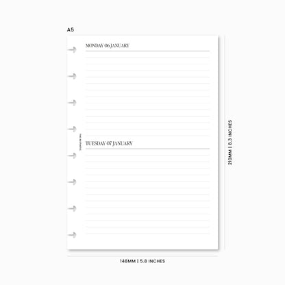 2025 Dated Lined Journal Inserts | 2DOP