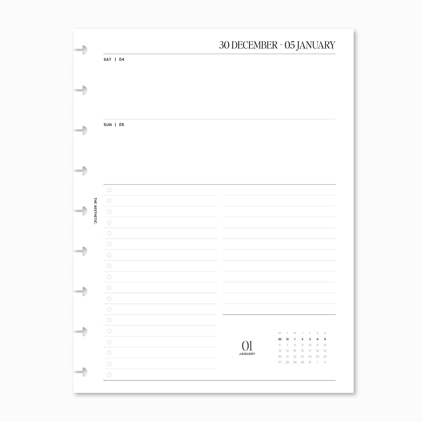 2025 Dated Weekly Planner Inserts Horizontal | WO2P