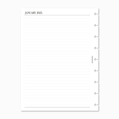 2025 Dated Weekly Planner Inserts Horizontal | WO2P