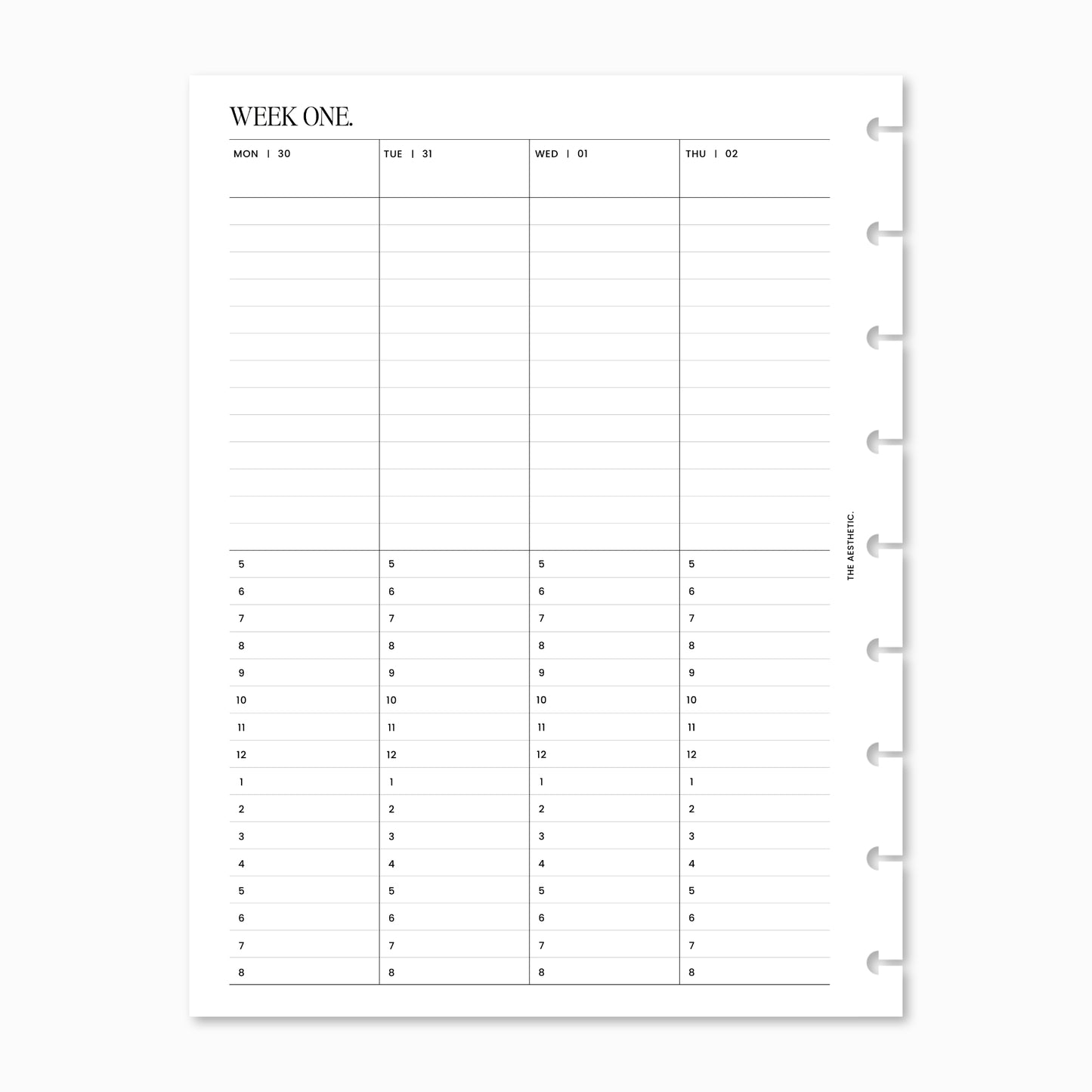 2025 Dated Weekly Schedule Planner Inserts | WO2P