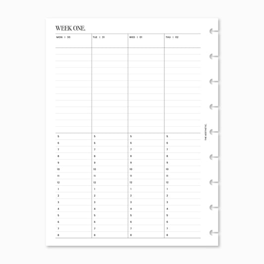 2025 Dated Weekly Schedule Planner Inserts | WO2P