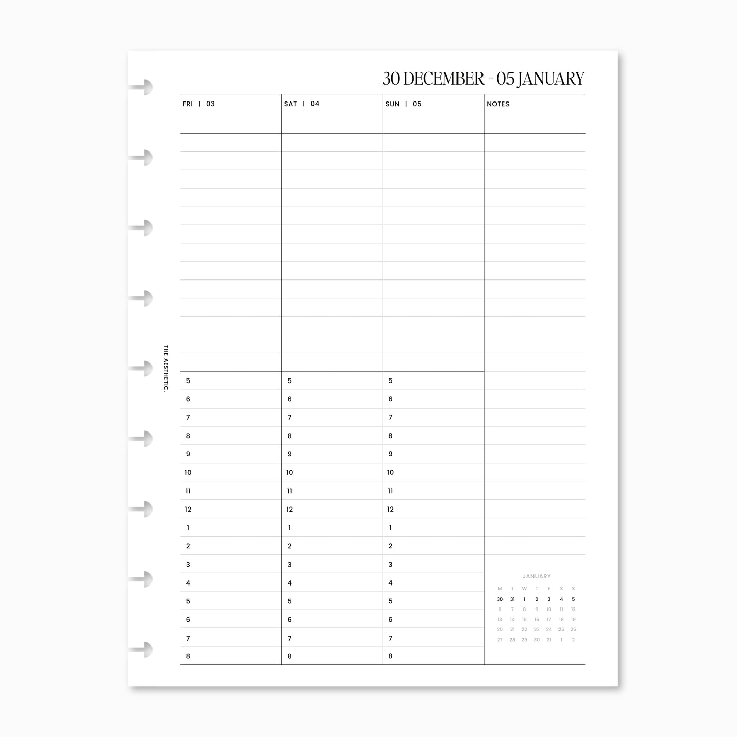 2025 Dated Weekly Schedule Planner Inserts | WO2P