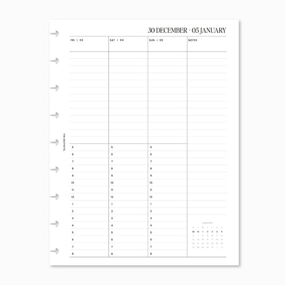 2025 Dated Weekly Schedule Planner Inserts | WO2P