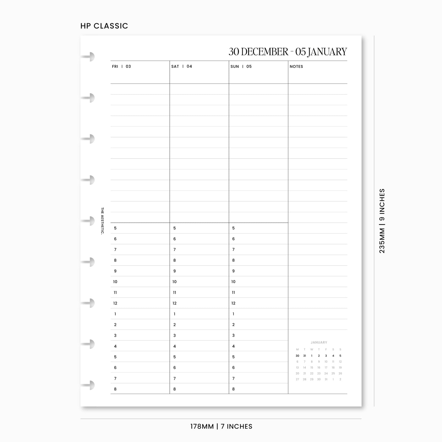 2025 Dated Weekly Schedule Planner Inserts | WO2P