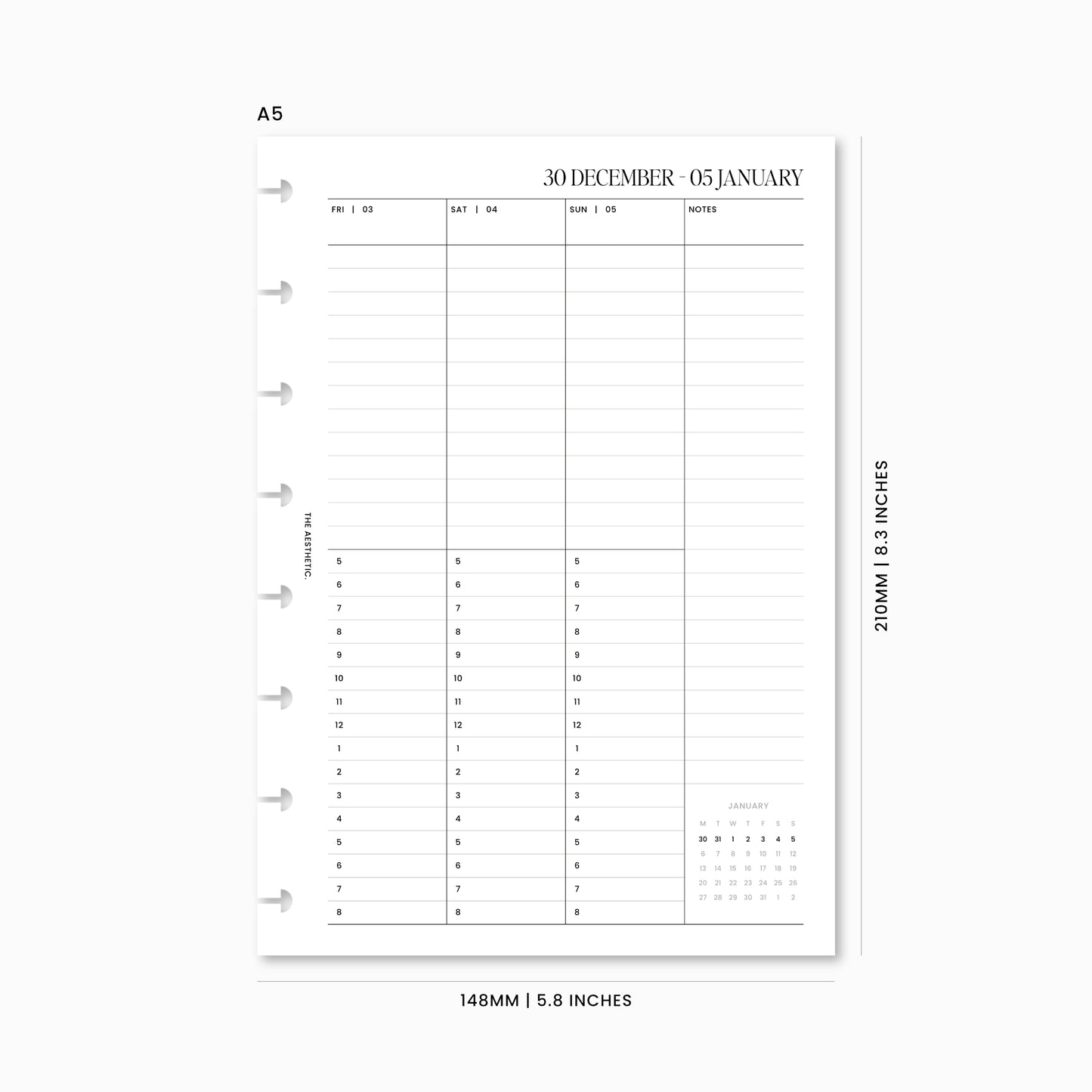 2025 Dated Weekly Schedule Planner Inserts | WO2P