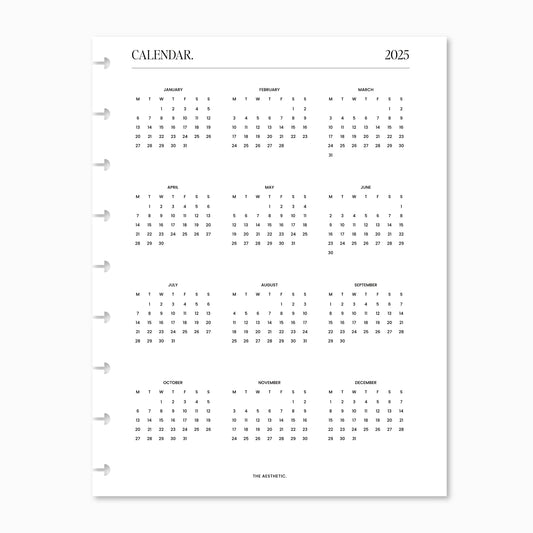 2025 Year Calendar & Holidays/Observances | YO1P