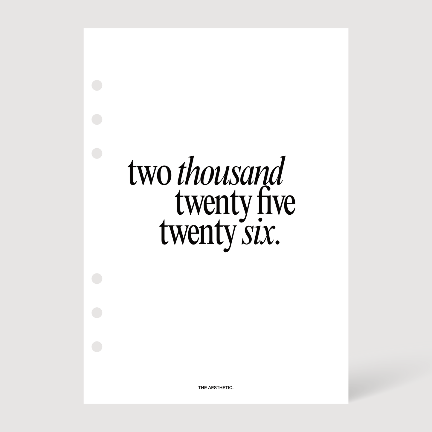 THE 2025/2026 COMPLETE PLANNER INSERTS