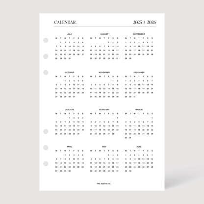 THE 2025/2026 COMPLETE PLANNER INSERTS