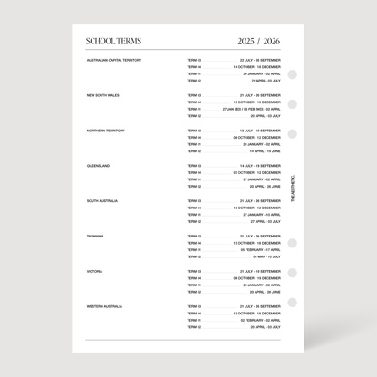 THE 2025/2026 COMPLETE PLANNER INSERTS