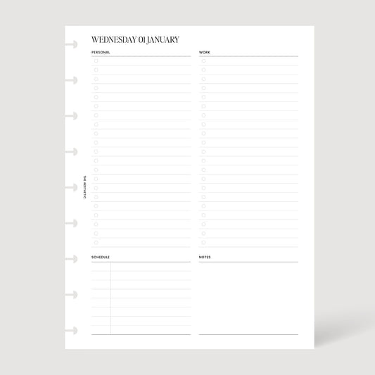 2025 Daily Planner Inserts | Personal & Work Edition | DO1P