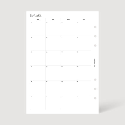 2026 MONTHLY PLANNER INSERTS