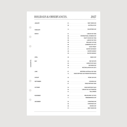 2027 COMPLETE PLANNER INSERTS