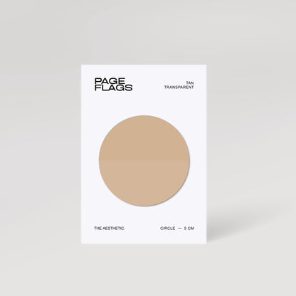 CIRCLE TRANSPARENT PAGE FLAGS | 5CM