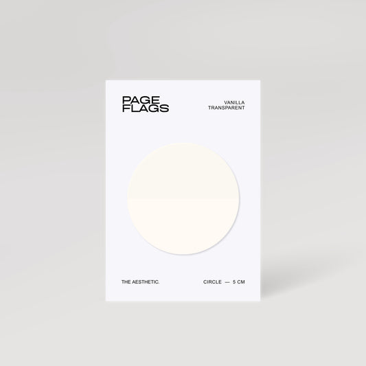 CIRCLE TRANSPARENT PAGE FLAGS | 5CM