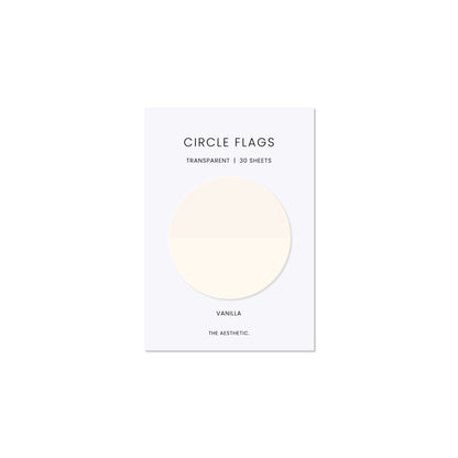 Circle Transparent Page Flags | 5cm