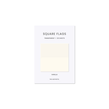 Square Transparent Page Flags | 5cm