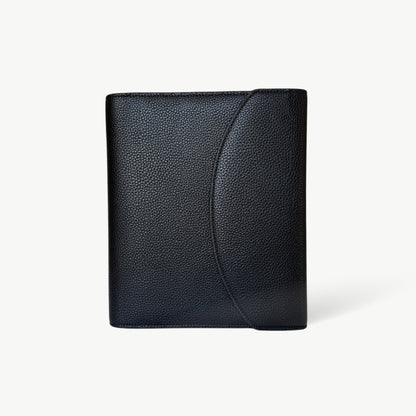BLACK LEATHER PLANNER COVER