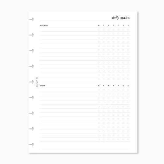 Daily Routine Planner Inserts | Morning & Night