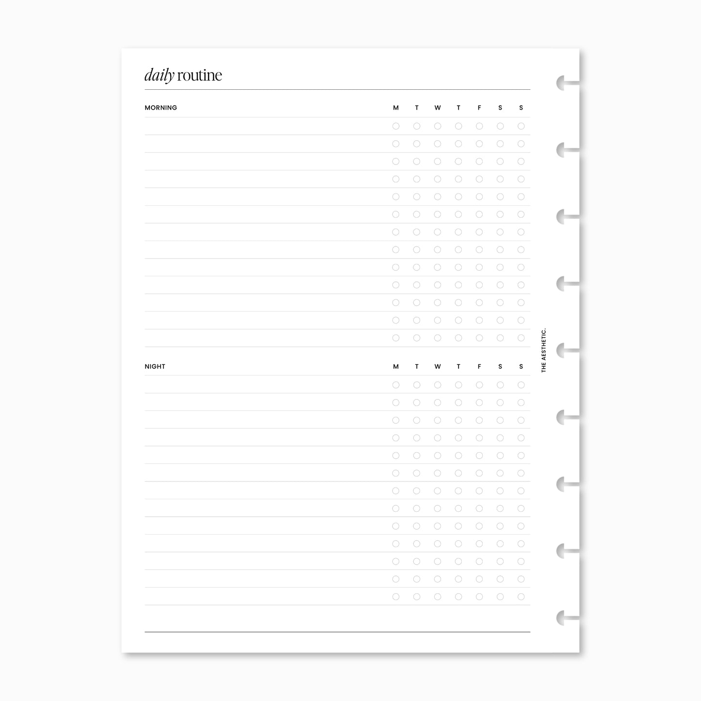 Daily Routine Planner Inserts | Morning & Night