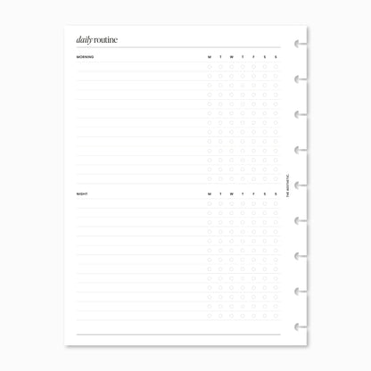 Daily Routine Planner Inserts | Morning & Night