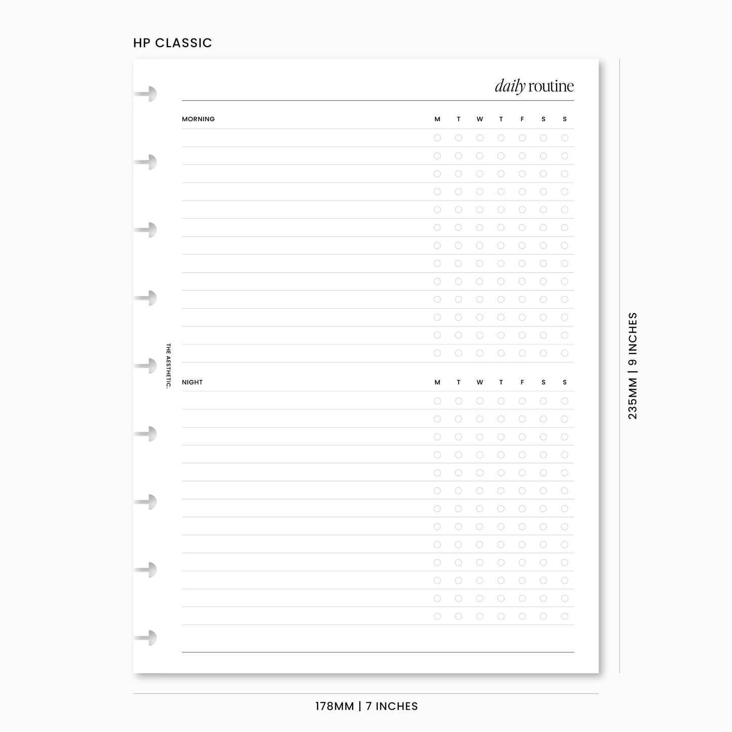 Daily Routine Planner Inserts | Morning & Night