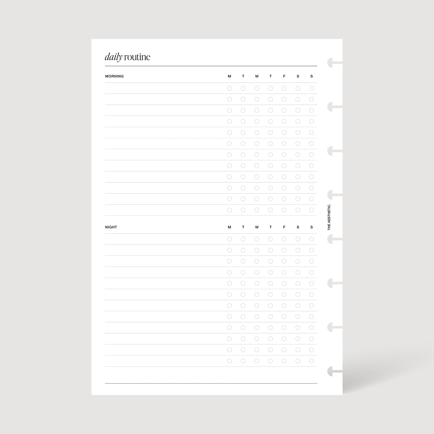 DAILY ROUTINE INSERTS | PRINTABLE
