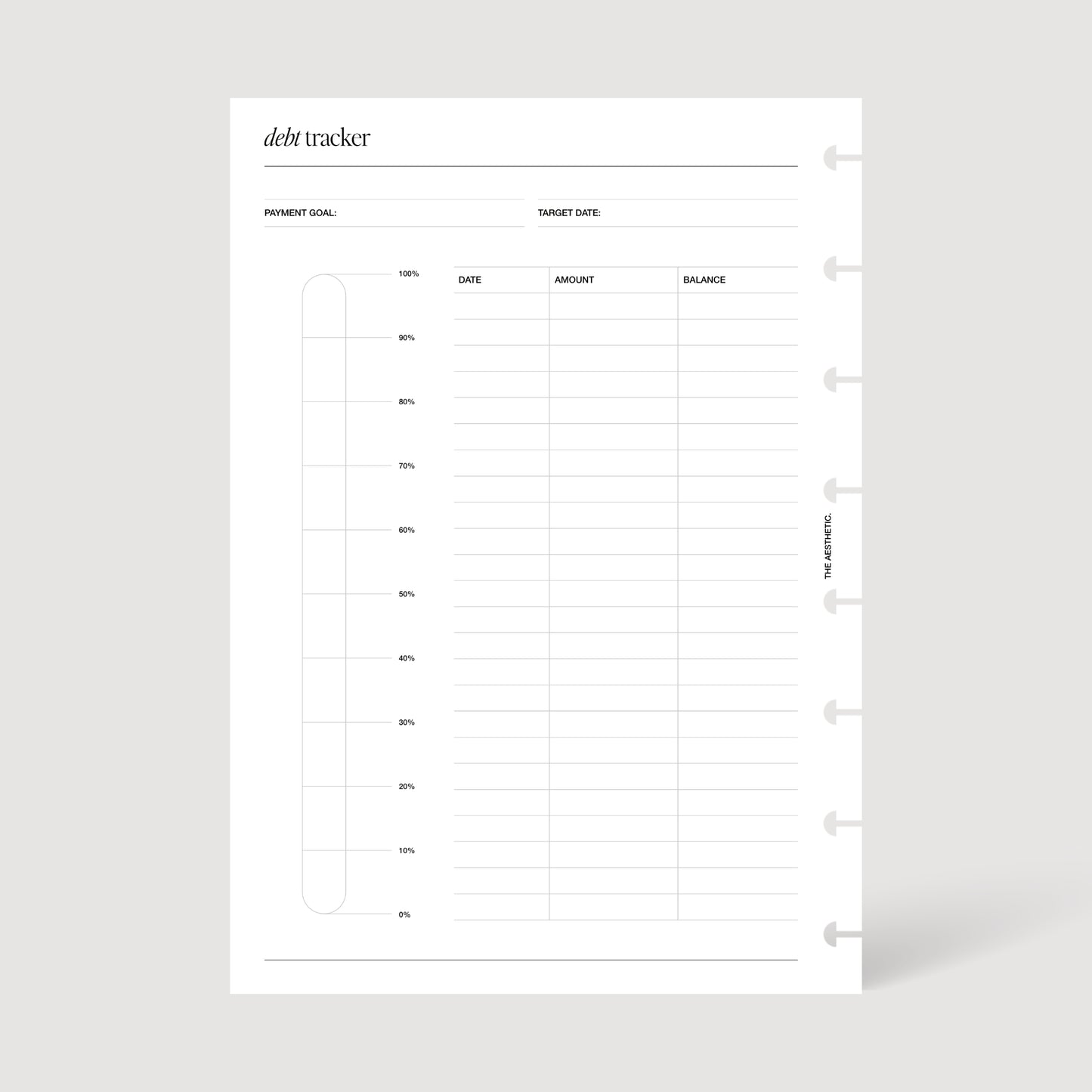 DEBT TRACKER INSERTS | PRINTABLE
