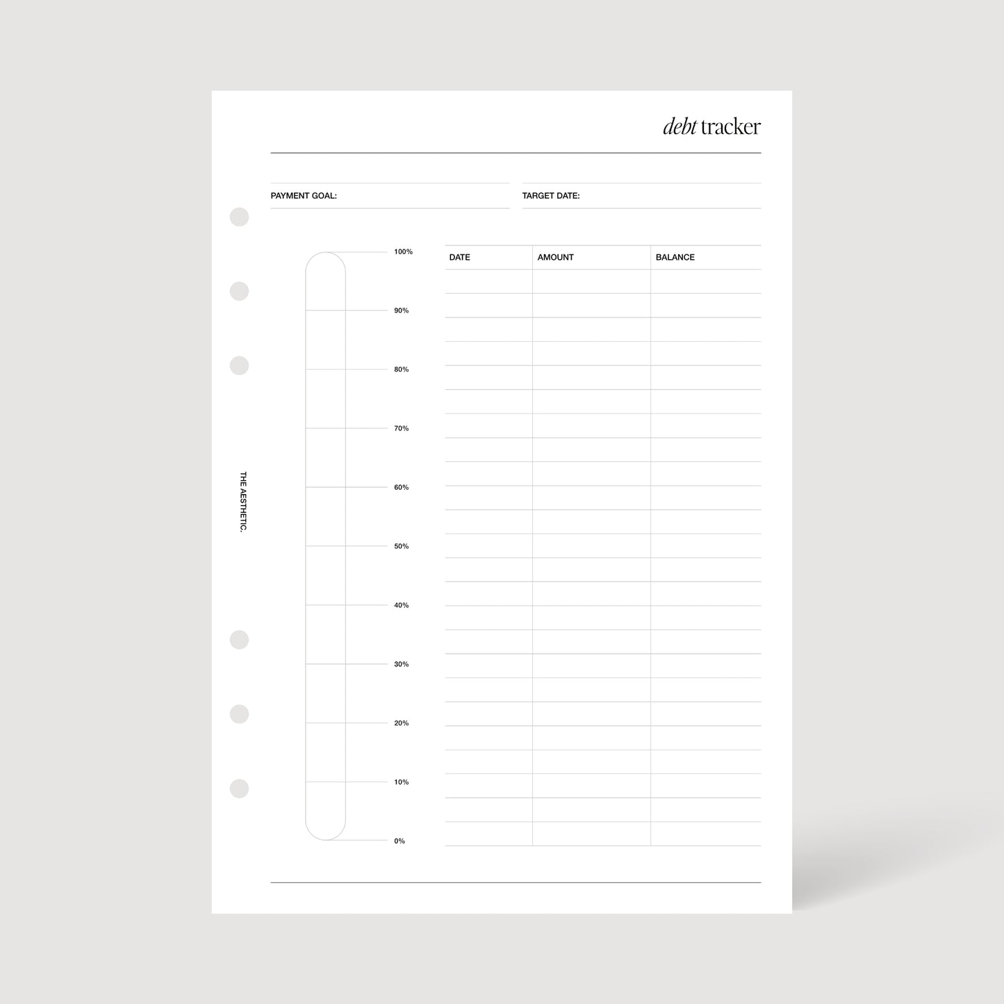 DEBT TRACKER INSERTS | PRINTABLE